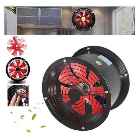 Exaustor Industrial Axial In Line 300mm Long 24cm 370w 220v