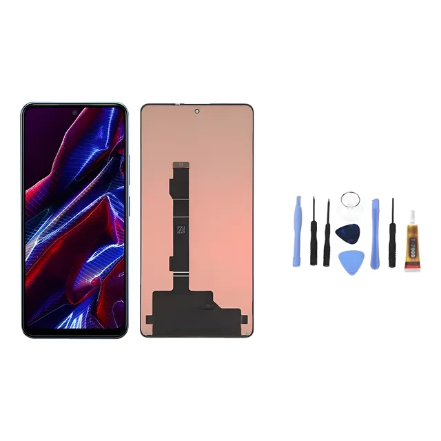 Tela Frontal Para Poco X5 Pro Incell S/aro +chave Cola