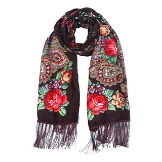 Gudessly Bufanda Tradicional Con Borla Exotica Estampada Par Gudessly Bufanda Tradicional Con Borla Exotica Estampada Par