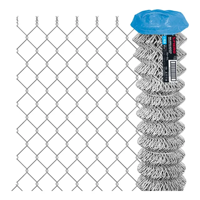 Rollo 20m X 1.25m Malla Ciclónica Calibre 12.5 42958 Color Acero