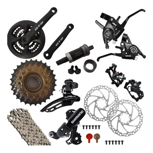 Kit Freio Á Disco Bike 21v Câmbio Shimano Rapid Fire Catraca