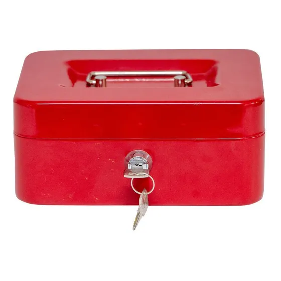 Caja De Seguridad Portatil 9x20x16cm Roja Bash-mimbral