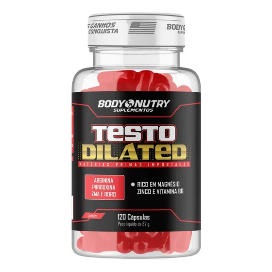 Precursor Testo Dilated Concentrado + Arginina 120 Cáps Sabor Sem sabor