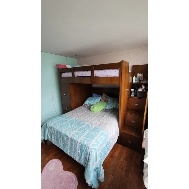 Cama Litera De Madera Con Cajones Y Closet