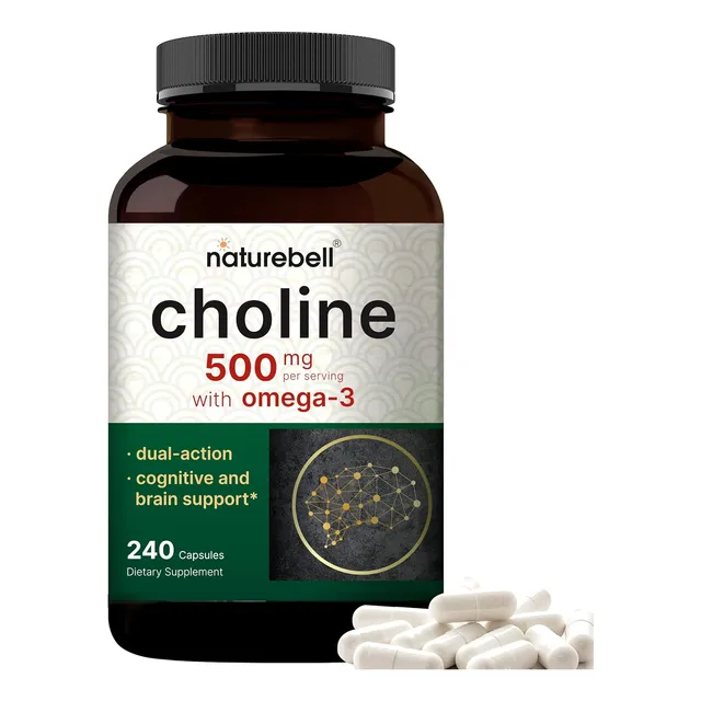 Choline Colina Con Omega 3 600mg 240 Capsulas