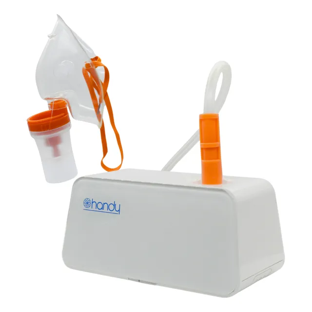 Nebulizador De Compresor Handy 403d Blanco Con Mascarilla