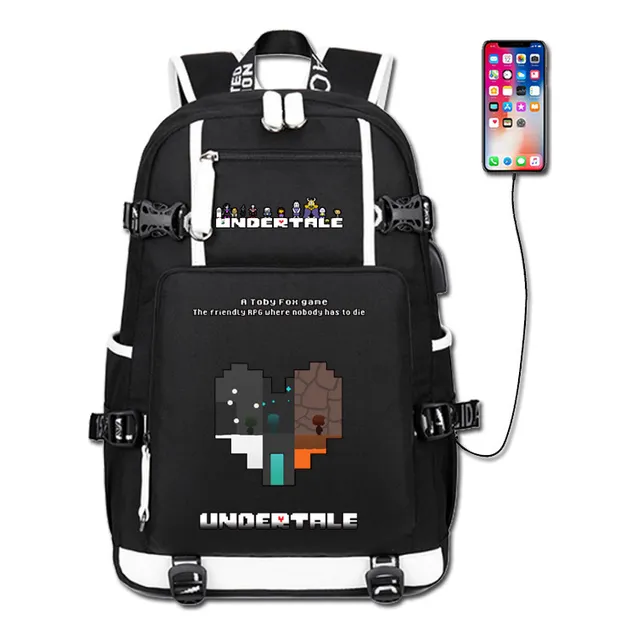 A Mochila Undertale Flowey Sans, Juego De Anime, Doble