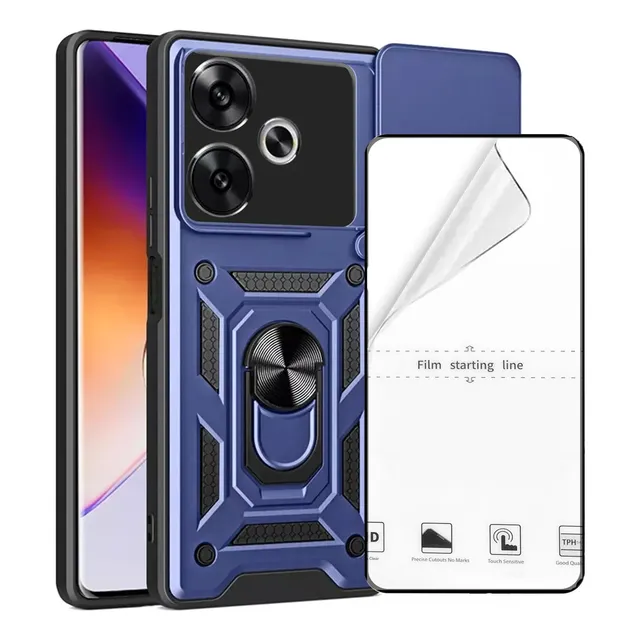 Estuche Antichoque Reforzado + Protector De Pantalla Para Xiaomi (hidrogel O Vidrio Cerámico)