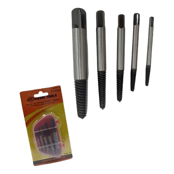 Juego Kit Extractor De Tornillos Pernos De 5 Piezas