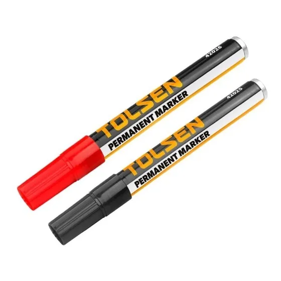 Marcador Permanente Industrial Tolsen 42025/6 Rojo - Negro 
