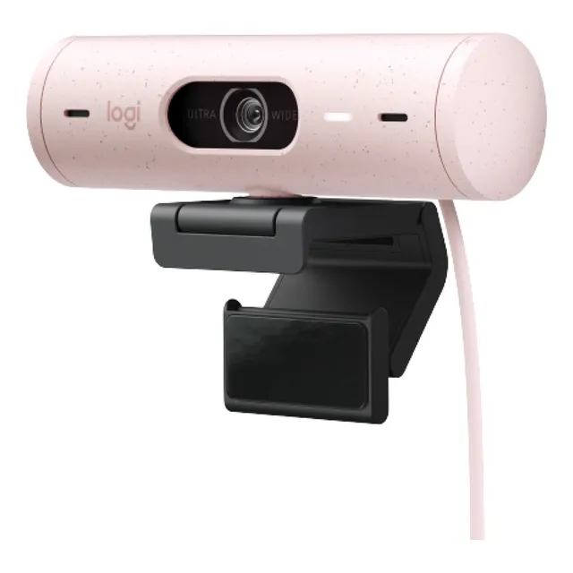 Logitech Brio 500, Webcam Full Hd 1080p, Rightlight 4, Rose Color Pink
