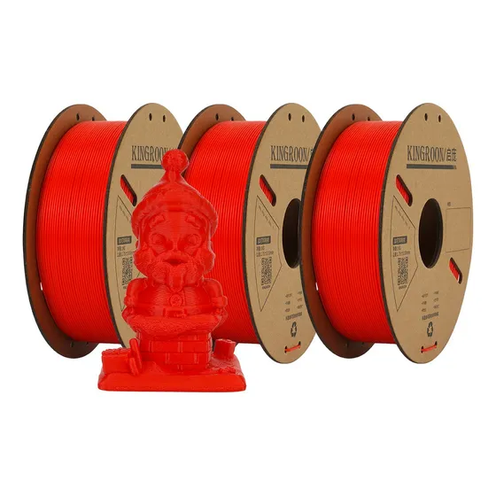 Kingroon Filamento Pla 3kg 1.75mm Para Impresora 3d Color 3kg Red Pla