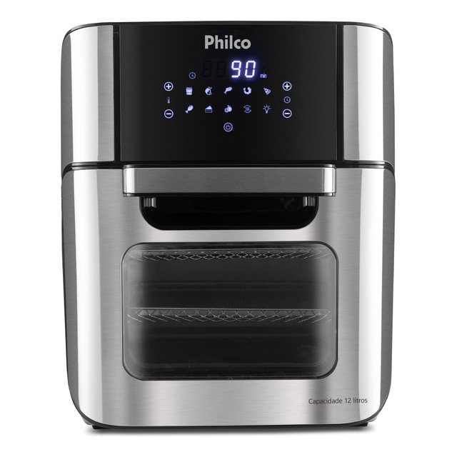 Fritadeira Elérica Air Fryer Oven Philco Pfr2200 12 Litros 4 Em 1 1800w Cor Preta 110v Fritadeira Elérica Air Fryer Oven Philco Pfr2200 12 Litros 4 Em 1 1800w Cor Preta 110v