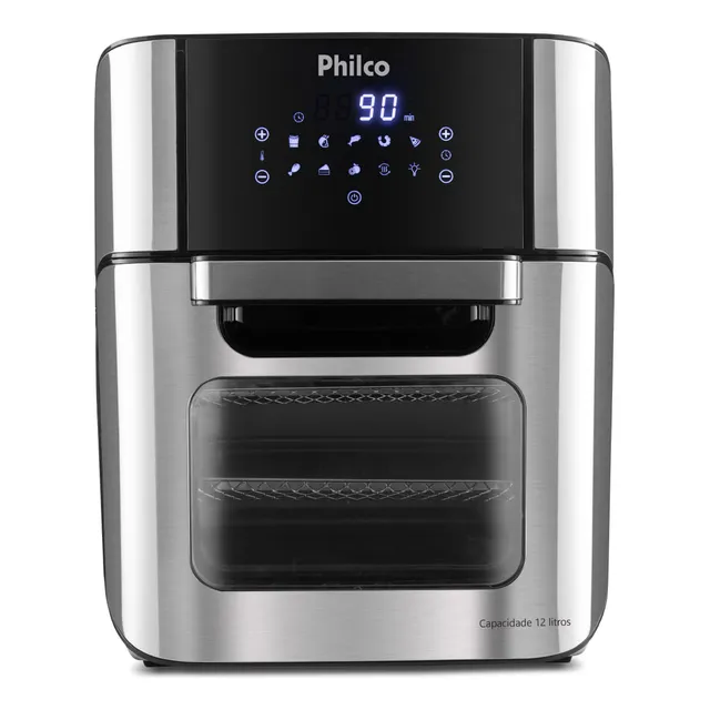 Fritadeira Elérica Air Fryer Oven Philco Pfr2200 12 litros 4 Em 1 1800w Cor Preta 127V