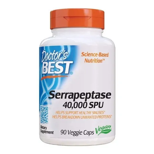 Serrapeptase 40,000 Spu 90cap Doctors Best Anti Inflamatorio Sabor Neutro