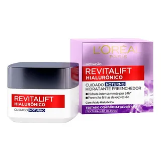 Creme Hidratante Facial Revitalift HialurÎnico Noturno 49g L'oréal Paris Creme Hidratante Facial Revitalift HialurÎnico Noturno 49g L'oréal Paris