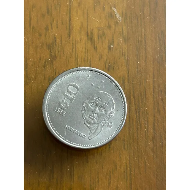 Moneda De 10 Centavos Miguel Hidalgo 1986