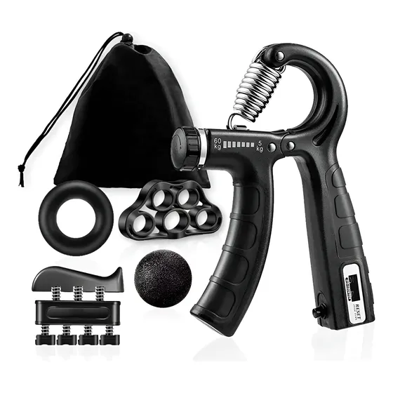 Set 5 Piezas Hand Grip Pro Regulable Ejercitador Antebrazo 