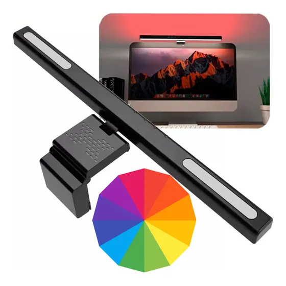 Luminária Barra Led Mesa Monitor Rgb Brilho Luz Regulável