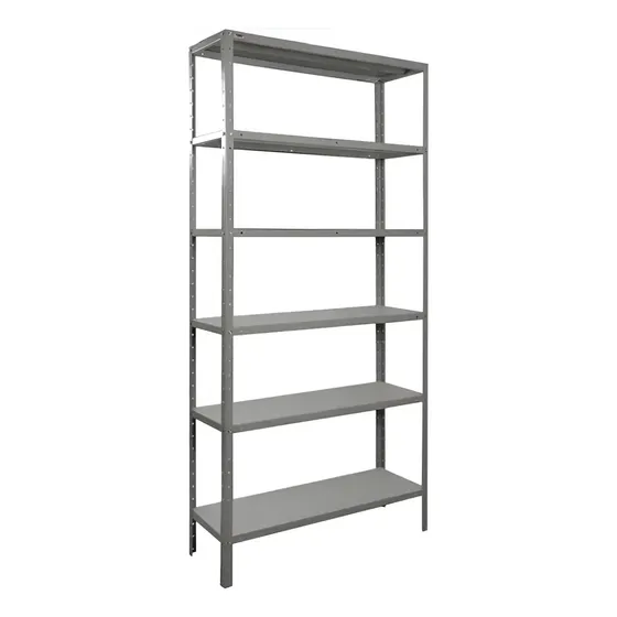 Estante Armário Prateleira de Aço 6 Bandejas Organizador Galvanizada Suporta 150kg 198cm x 90cm x 28cm