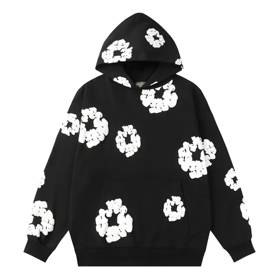3d Tear Sudadera Con Capucha De Madera Y Algodón,denim