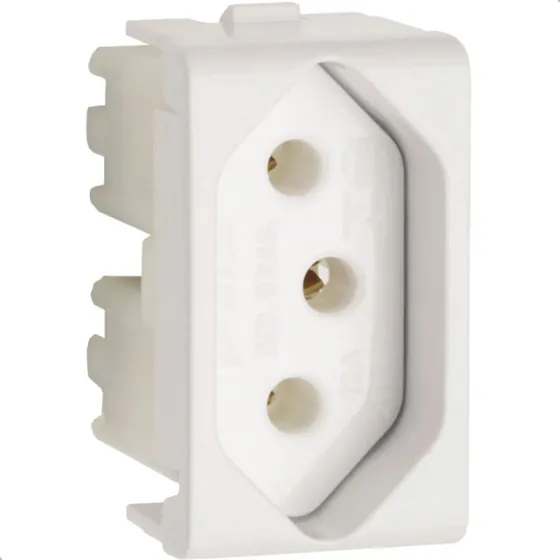Módulo De Tomada 2 Polo E Terra 10a 250v Branco Schneider