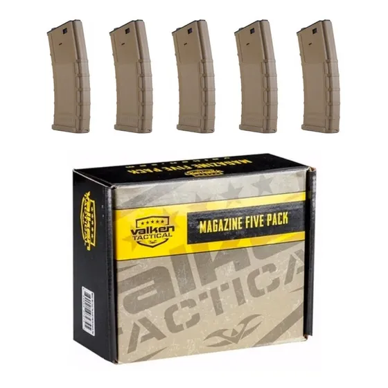 Magazine Cargador Valken Caja Con 5 Hi-cap Airsoft 300 Xtrmc