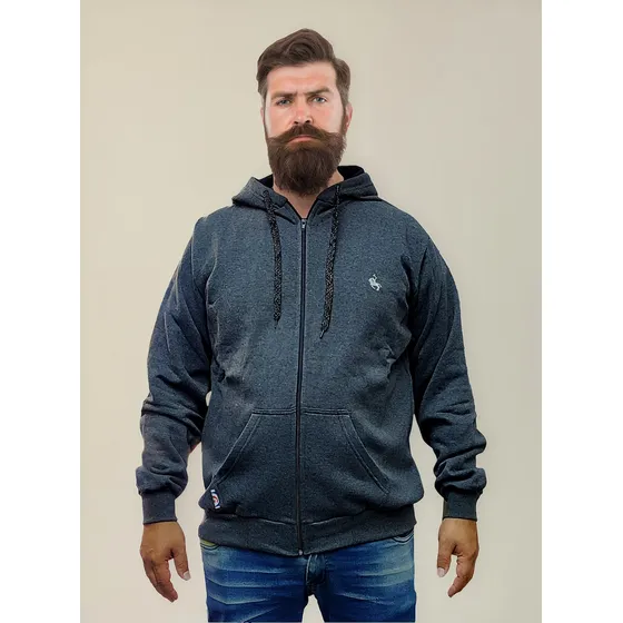 Campera Frizada Talles Especiales Algodón Con Capucha