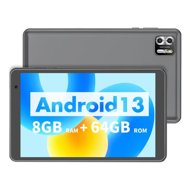 Tablet Pritom 8 Android 13 Tableta Octa core 8gb mas 64gb Rom Gris