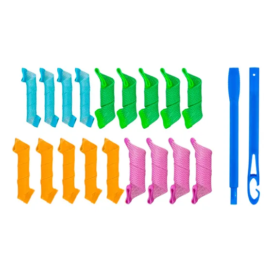 Rizadores De Cabello Sin Calor 18 En Espiral C/ Pinza