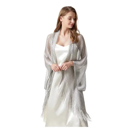 Chalina Fiesta Calada Brillosa Pashmina Elegante Vestido