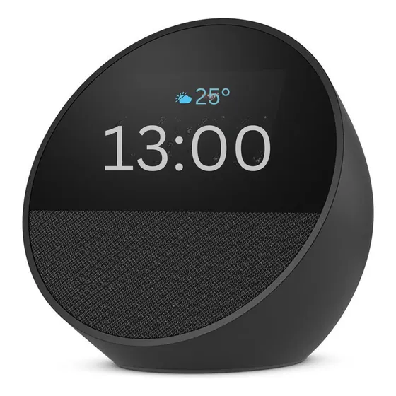 Alexa Echo Spot 2024 Com Relógio Inteligente E Compacto