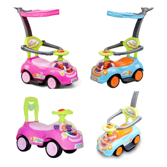 Carrito Musical Con Sombrilla Para Bebe Y Niño Niña Nuevos Color Rosado
