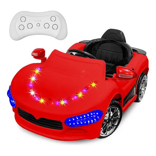 Auto A Batería 6v Control Remoto Luces Música Sonido El Rey