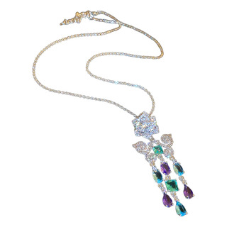Collar De Metal Para Mujer, Collar Con Dijes Brillantes, Collar De Metal Para Mujer, Collar Con Dijes Brillantes,