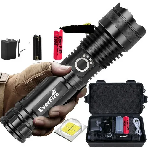 Lt581super Potente Linterna Xhp90 Led 9900lm+1pila+usb+caj