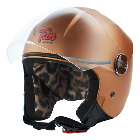 Capacete Aberto Moto Fun Rebel Taurus Original Bronze Fosco Bronze Lisa Fosco 58 Rebel