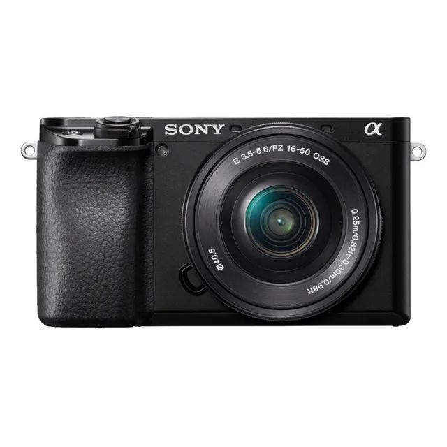 Sony Alpha Kit 6100 + lente 16-50mm f/3.5-5.6 OSS ILCE-6100L sin espejo color negro