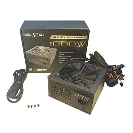 Psu Tiburón Technology® 1000w Negro Atx12v Eps12 Silencioso 