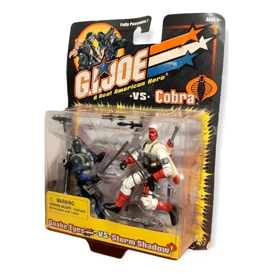 2001 Gi Joe Vs. Cobra Snake Eye Vs Storm Shadow Moc Hasbro