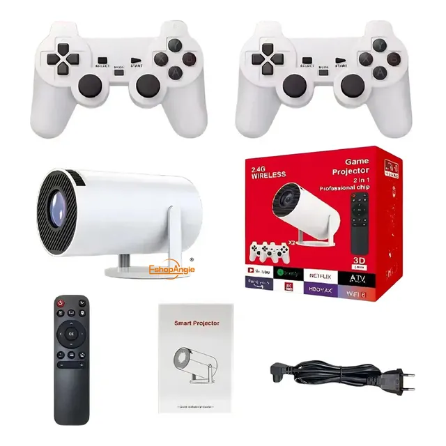 Proyector Portátil Con Consola Uhd Wifi Bluetooth + Control Eshopangie