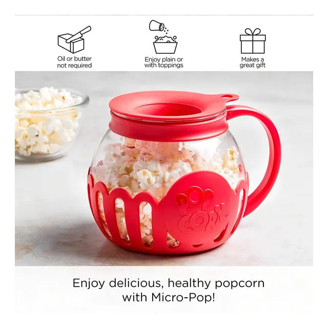 Ecolution Popper Para Microondas Para Hacer Palomitas 1.5 Qt Color Rojo