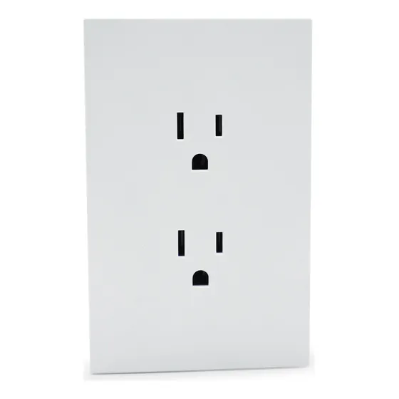 Placa Luxury Contacto Doble 90-277vca Color Blanco 74x112mm Skin Feel Apl-704 Artlite