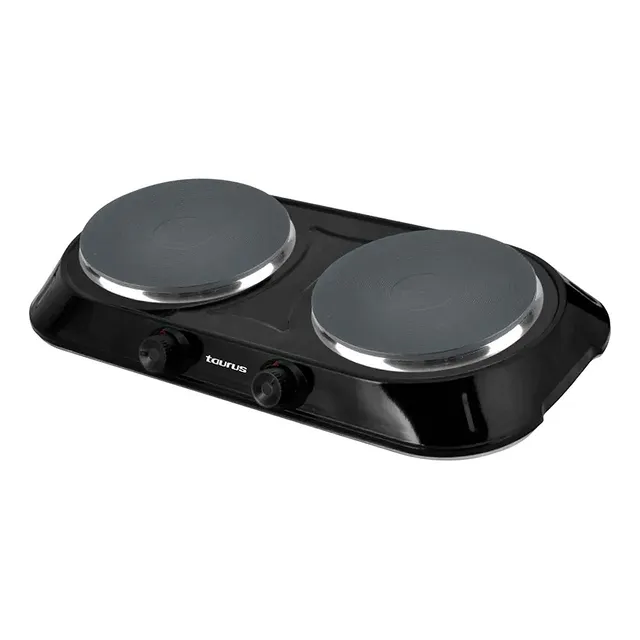 Cocina Eléctrica Taurus Fenix Duo 2 Hornillas 1000w Negro