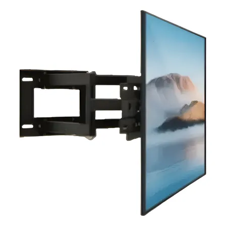 Suporte Tv De 32 42 55 60 65 Reforçado Braço Duplo Tipo Sanf Preto