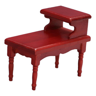 Mesa De Té De Doble Capa Para Casa De Muñecas A Rojo Mesa De Té De Doble Capa Para Casa De Muñecas A Rojo
