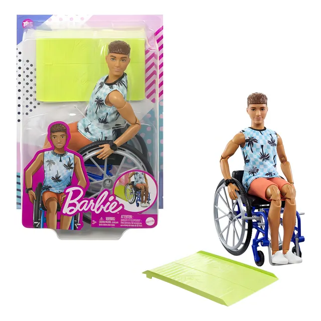Barbie Fashionista Silla De Ruedas Ken Mattel Hjt59