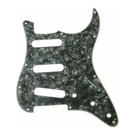 Fender Pickguard Stratocaster American Std Negro Perlado Diseño Liso