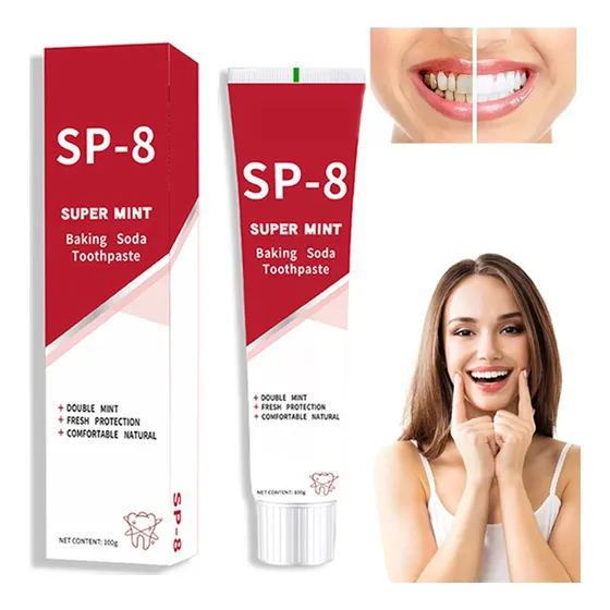 Pasta Clareadora Dentária Sp8 Probióticos, Limpeza Profunda