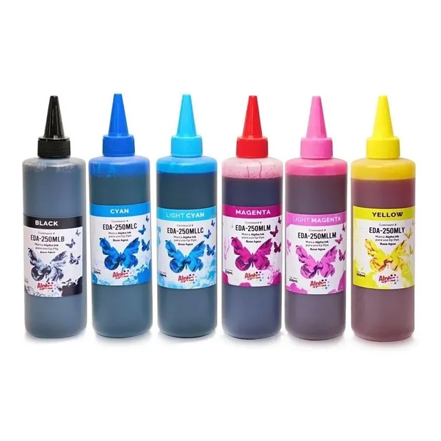 Kit 6 Tintas Alpha Ink 250ml Compatible Con T644/ T544